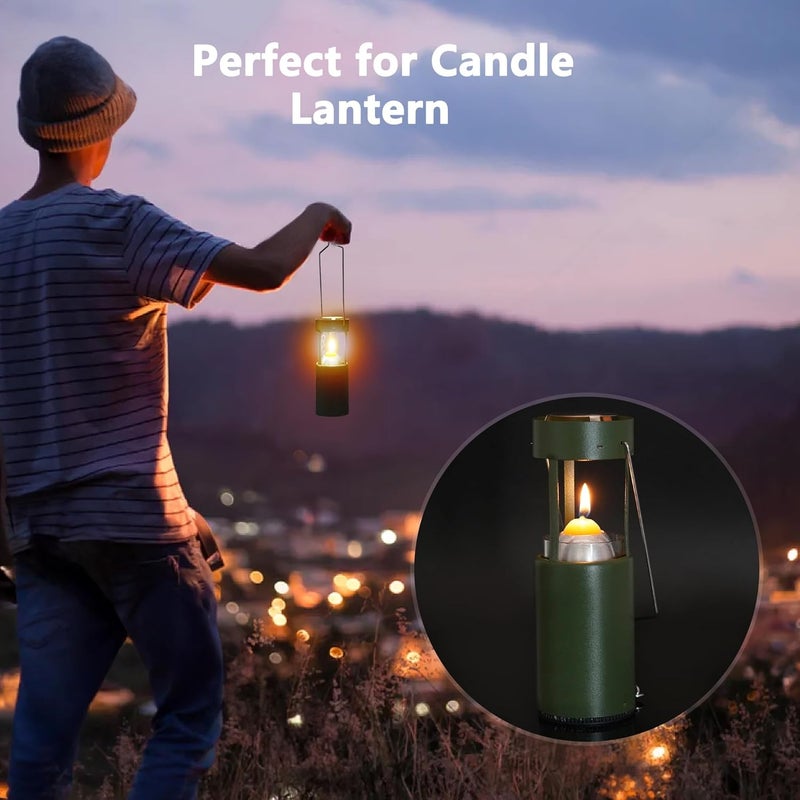 NOMFIX 15-Hour Natural Beeswax Candles Compatible with Candle Lanterns - Smokeless Clean Long Lasting Burning for Outdoor, Camping, Emergency, Survival Emergency Preparedness- 10Pack - Image 2
